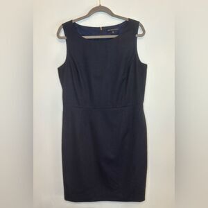 Brooks Brothers EUC navy blue wool tank dress with pockets Size 14